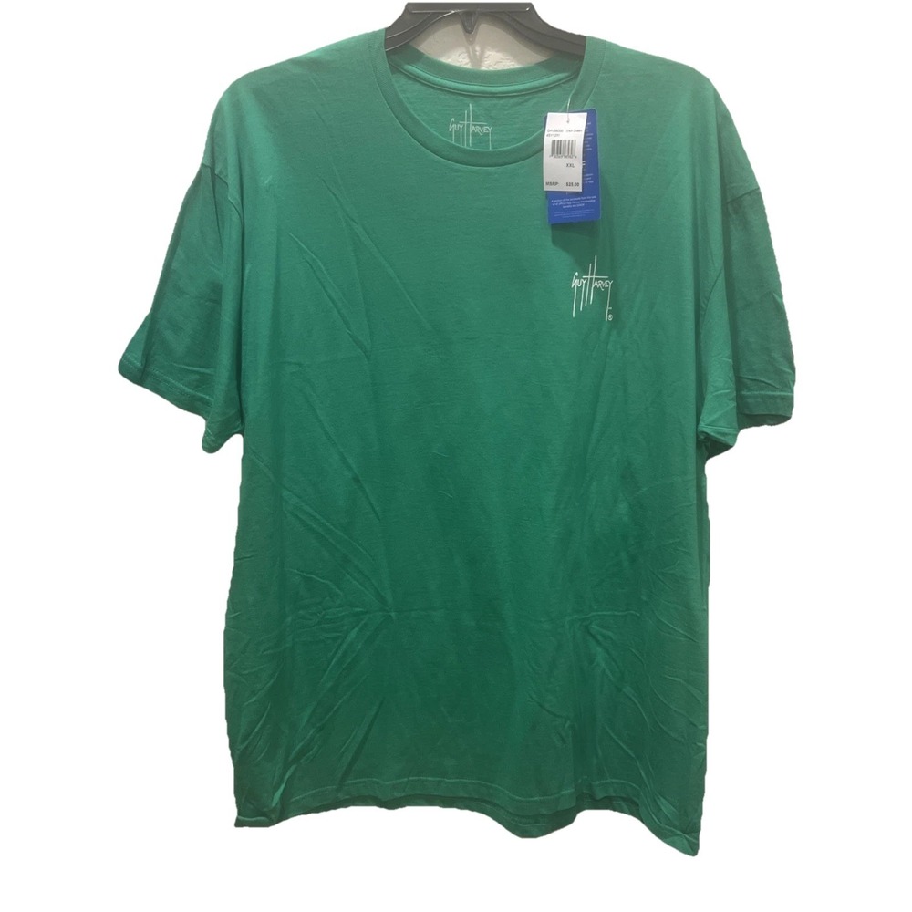 NEW Guy Harvey~XXL~Tee Shirt Men's Irish Green  Cotton